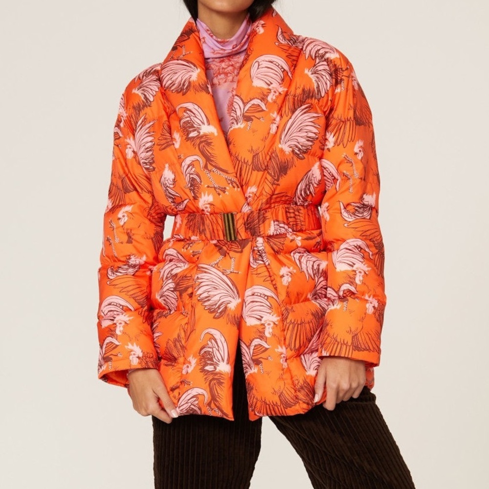 Rachel Antonoff Toni Printed Puffer Size Small